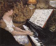 Edouard Vuillard Piano lady oil painting